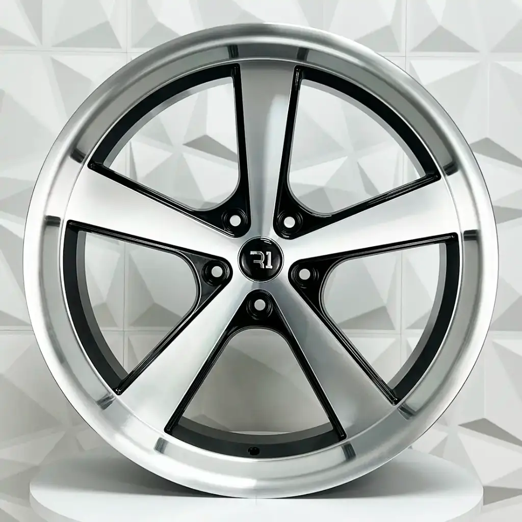 RIN 20X9 5-127 R1 SPORT QC5205 BLACK MACHINE FACE+MI ET15 CB78.3