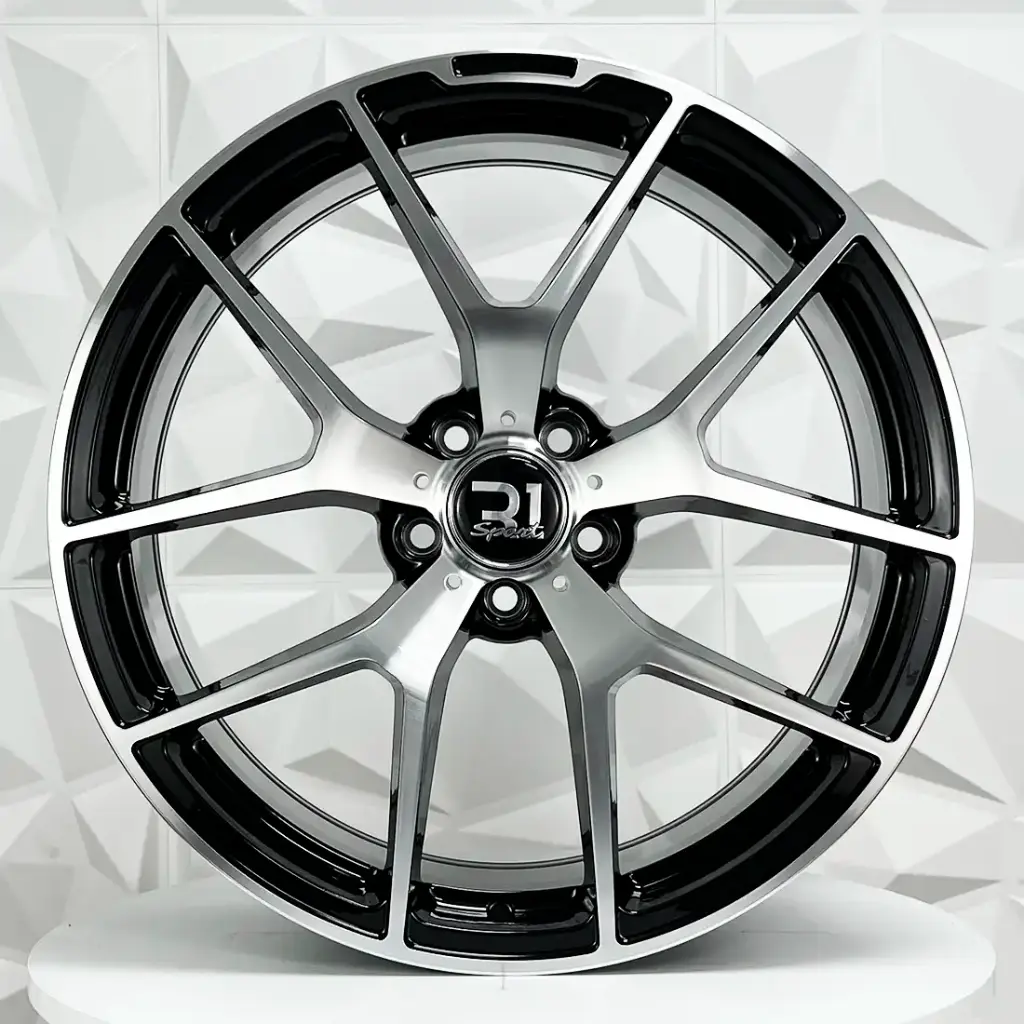 RIN 20X8.5 5-112 R1 SPORT MH017 BLACK MACHINE FACE ET40 CB66.6