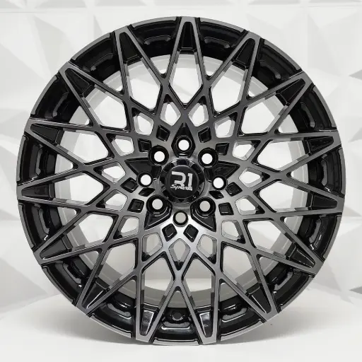[167575] RIN 16X7.5 4-100/108 R1 SPORT LG22 BMF+BLACK CLEAR BLACK COATING ET33 CB67.1
