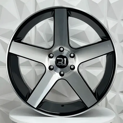 [229339] RIN 22X9.5 6-135 R1 SPORT 5198 MACHINE BLACK ET25 CB87.1