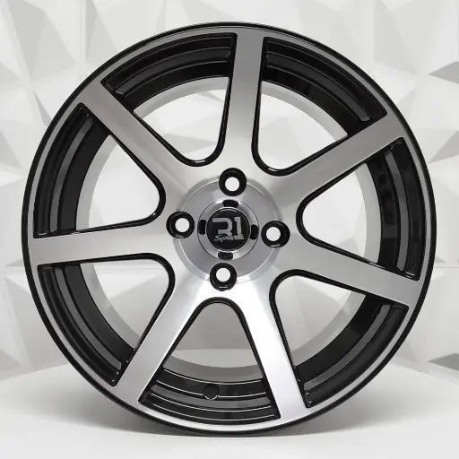 [137531] RIN 13X7 4-100 R1 SPORT 6093 BLACK MACHINE FACE ET0 CB73.1